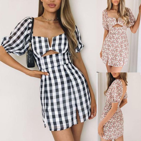 fashion dress, plaid floral print women dress square neck short sleeve hollow out for summer, s l xl, Black;gray
fashion dress, plaid floral print women dress square neck short sleeve hollow out for summer, s l xl, Black;gray