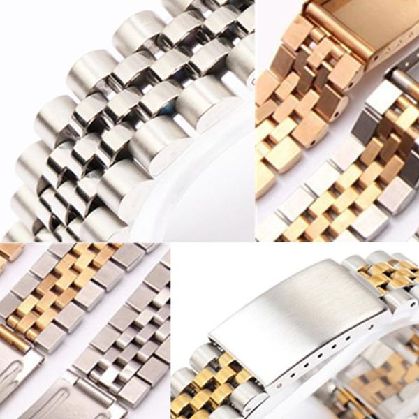 watch bands 13 17 20 21mm 316l stainless steel two tone gold silver middlegold band strap oyster bracelet for datejust series, Black;brown
watch bands 13 17 20 21mm 316l stainless steel two tone gold silver middlegold band strap oyster bracelet for datejust series, Black;brown