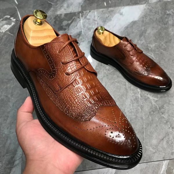 2022 men dress shoes gentlemen bullock style paty leather wedding shoes men flats leather oxfords formal shoes, Black
2022 men dress shoes gentlemen bullock style paty leather wedding shoes men flats leather oxfords formal shoes, Black