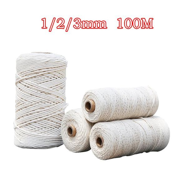 yarn 1/2/3mm 100m macrame rope twisted string cotton cord for handmade diy making home wedding decor tapestry curtain textile, Black;white
yarn 1/2/3mm 100m macrame rope twisted string cotton cord for handmade diy making home wedding decor tapestry curtain textile, Black;white
