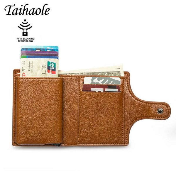 card holders taihaole pu leather holder 2021 men wallet women smart slim rfid ladies case vintage solid money bag, Brown;gray
card holders taihaole pu leather holder 2021 men wallet women smart slim rfid ladies case vintage solid money bag, Brown;gray