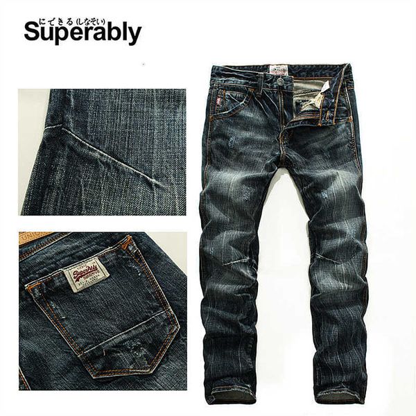 men's jeans ly japanese vintage fashion men retro black green slim fit ripped denim trouser streetwear designer cotton long pants pfcv, Blue
men's jeans ly japanese vintage fashion men retro black green slim fit ripped denim trouser streetwear designer cotton long pants pfcv, Blue