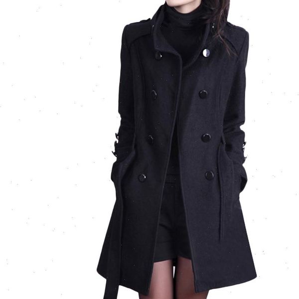 women autumn winter woollen coat long sleeve turn down collar oversize double breasted jacket elegant overcoats loose plus size, Tan;black
women autumn winter woollen coat long sleeve turn down collar oversize double breasted jacket elegant overcoats loose plus size, Tan;black
