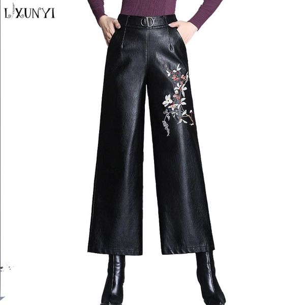 women's pants & capris lxunyi black plus size pu leather women 2021 autumn woman high waist elastic office ankle trousers big, Black;white
women's pants & capris lxunyi black plus size pu leather women 2021 autumn woman high waist elastic office ankle trousers big, Black;white