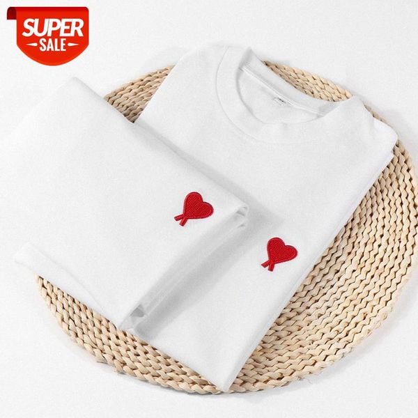 heavy white short-sleeved love embroidered t-shirt couple models ins round neck loose solid color men and women tide brand summer #ba55, White;black
heavy white short-sleeved love embroidered t-shirt couple models ins round neck loose solid color men and women tide brand summer #ba55, White;black