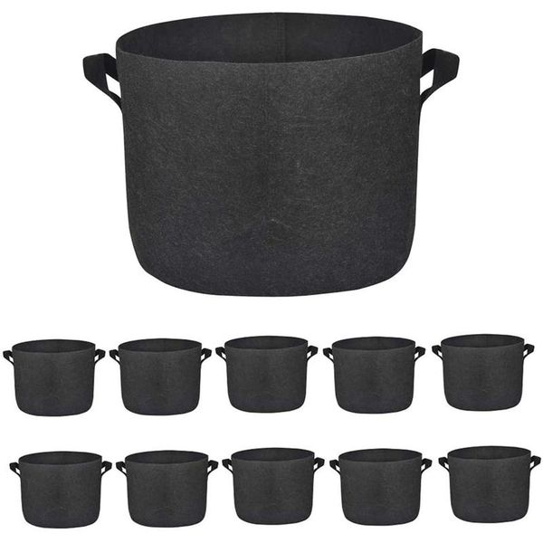 planters & pots 10 pack gallon grow bags nonwoven thick fabric pot bag plant containers for indoor outdoor planting
planters & pots 10 pack gallon grow bags nonwoven thick fabric pot bag plant containers for indoor outdoor planting