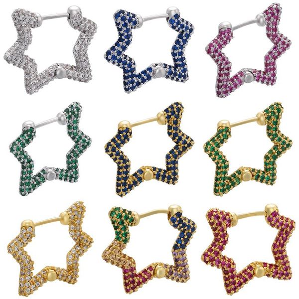hoop & huggie zhukou 2021 gold/silver color irregular star earrings cz crystal women rainbow earring fashion jewelry wholesale ve363, Golden;silver
hoop & huggie zhukou 2021 gold/silver color irregular star earrings cz crystal women rainbow earring fashion jewelry wholesale ve363, Golden;silver