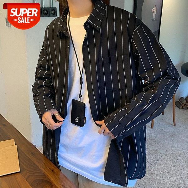 all-match long-sleeved casual shirt men's vertical stripes korean version of the trend wild and handsome hong kong style #su6o, White;black
all-match long-sleeved casual shirt men's vertical stripes korean version of the trend wild and handsome hong kong style #su6o, White;black