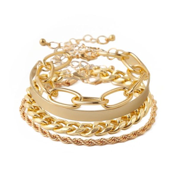 link, chain 2021 4 exaggerated personality hip hop thick bracelet set birthday gift, Black
link, chain 2021 4 exaggerated personality hip hop thick bracelet set birthday gift, Black