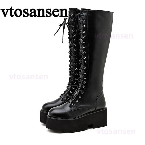 boots 2021chunky platform heels pu leather knee high women retro punk long woman lace up booties mujer 2021 fallgirl, Black
boots 2021chunky platform heels pu leather knee high women retro punk long woman lace up booties mujer 2021 fallgirl, Black