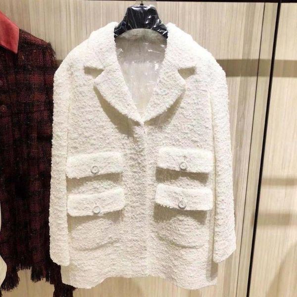 women's jackets arlene sain 2021 19 years autumn and winter temperament lapel long sleeve pocket tweed jacket, Black;brown
women's jackets arlene sain 2021 19 years autumn and winter temperament lapel long sleeve pocket tweed jacket, Black;brown