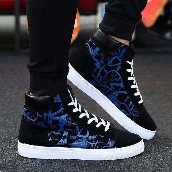 high sneakers men canvas shoes cool street shoes young male sneakers black blue red mens causal shoes, Black;white
high sneakers men canvas shoes cool street shoes young male sneakers black blue red mens causal shoes, Black;white