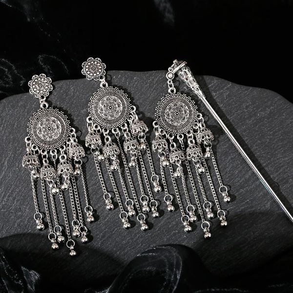 hair clips & barrettes chain pendientes earring and hairpin set gypsy tassel earrings jhumka stick for accessories women gift vintage jewelr, Golden;silver
hair clips & barrettes chain pendientes earring and hairpin set gypsy tassel earrings jhumka stick for accessories women gift vintage jewelr, Golden;silver