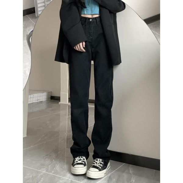 women's jeans plus size denim slim fit black straight women korean-style high waisted loose mop pants autumn 2021, Blue
women's jeans plus size denim slim fit black straight women korean-style high waisted loose mop pants autumn 2021, Blue