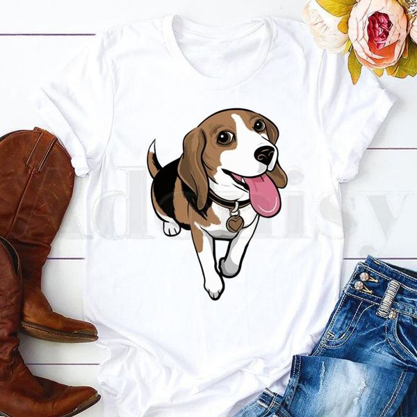 women's t-shirt short sleeve female tees funny beagle dog pet animal beagles t shirts harajuku vintage, White
women's t-shirt short sleeve female tees funny beagle dog pet animal beagles t shirts harajuku vintage, White