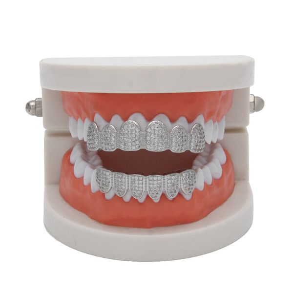 gold color hip hop micro pave cubic zircon teeth grillz caps bottom men women vampire fangs grills set, Black
gold color hip hop micro pave cubic zircon teeth grillz caps bottom men women vampire fangs grills set, Black