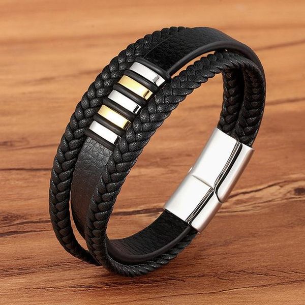 charm bracelets braided leather bracelet multi-layer men's bangle for men dropshiping yp7797, Golden;silver
charm bracelets braided leather bracelet multi-layer men's bangle for men dropshiping yp7797, Golden;silver