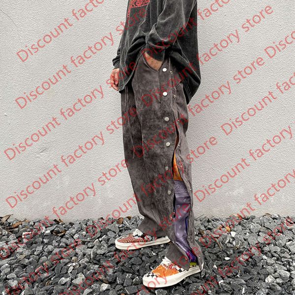 high street side button print suede baggy pants mens drawstring straight loose casual pants hip hop oversize trousers, Black
high street side button print suede baggy pants mens drawstring straight loose casual pants hip hop oversize trousers, Black