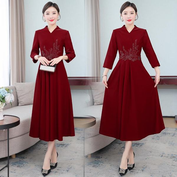 casual dresses coigarsam women dress autumn 2021 cheongsam wine red traf robe vestidos, Black;gray
casual dresses coigarsam women dress autumn 2021 cheongsam wine red traf robe vestidos, Black;gray