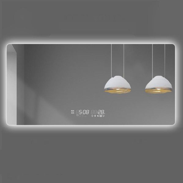 mirrors 50-70cm frameless bathroom mirror backlight smart wall mounted led anti-fog with light luminous