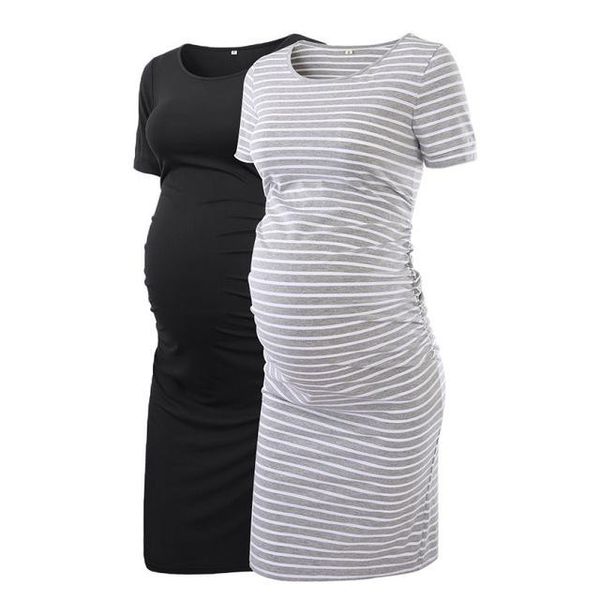 new maternity women dress pregnancy clothes soft mama clothes pure color side ruching o-neck slim pregnant womens clothing, White
new maternity women dress pregnancy clothes soft mama clothes pure color side ruching o-neck slim pregnant womens clothing, White