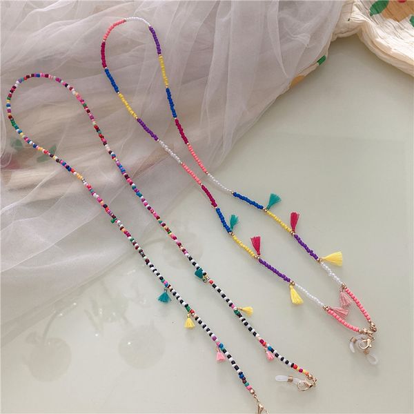 2021 bohemian colored mask strap beaded glasses chain women face mask lanyard anti slip women neck chain for eyeglass sunglasses
2021 bohemian colored mask strap beaded glasses chain women face mask lanyard anti slip women neck chain for eyeglass sunglasses