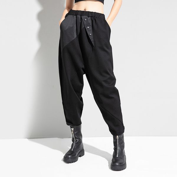 2021 new fashion solid casual loose plus size trousers elastic waist ankle-length harem pants women xmiy, Black;white
2021 new fashion solid casual loose plus size trousers elastic waist ankle-length harem pants women xmiy, Black;white