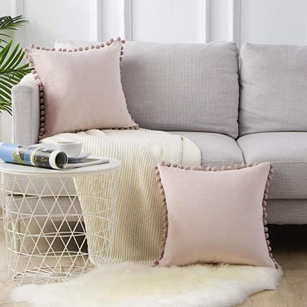 2 packs decorative throw pillow covers with pom-poms soft particles velvet solid cushion covers for couch bedroom car pillow case
2 packs decorative throw pillow covers with pom-poms soft particles velvet solid cushion covers for couch bedroom car pillow case