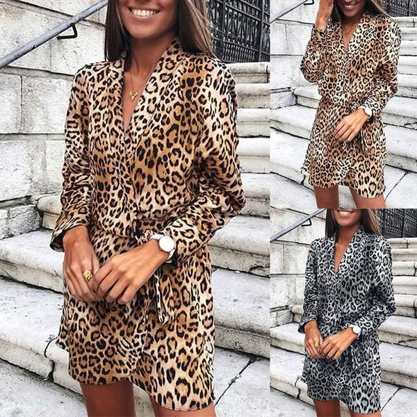 women slim long sleeve dress fashion leopard printing v-neck bandage irregular dresses for women casual dress vestido de mujer, Black;gray
women slim long sleeve dress fashion leopard printing v-neck bandage irregular dresses for women casual dress vestido de mujer, Black;gray