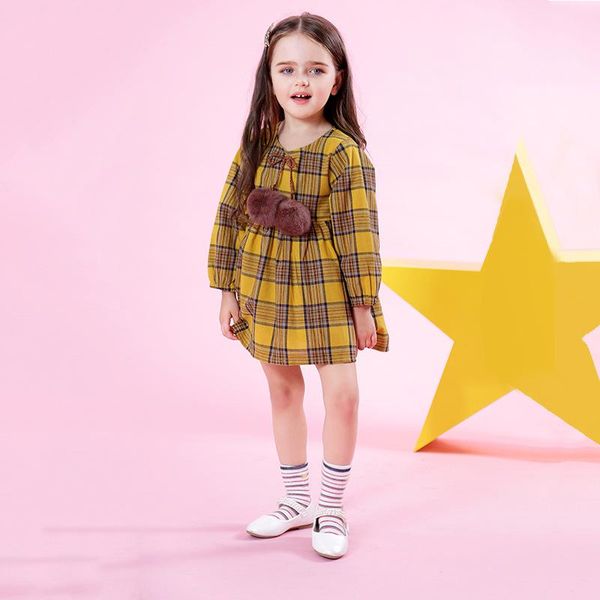 girl's dresses spring cotton kids girls dress long sleeve pink black plaid princess for 2021 autumn clothes, Red;yellow
girl's dresses spring cotton kids girls dress long sleeve pink black plaid princess for 2021 autumn clothes, Red;yellow