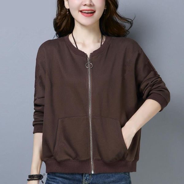 new women's wear women's spring and autumn wear new loose casual long sleeve jacket coat spring clothes, Black;brown
new women's wear women's spring and autumn wear new loose casual long sleeve jacket coat spring clothes, Black;brown