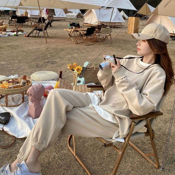 women's two piece pants solid sports suit long-sleeved o-neck sweatshirt + trousers 2021 fashion autumn winter casual loose two-piece t, White
women's two piece pants solid sports suit long-sleeved o-neck sweatshirt + trousers 2021 fashion autumn winter casual loose two-piece t, White