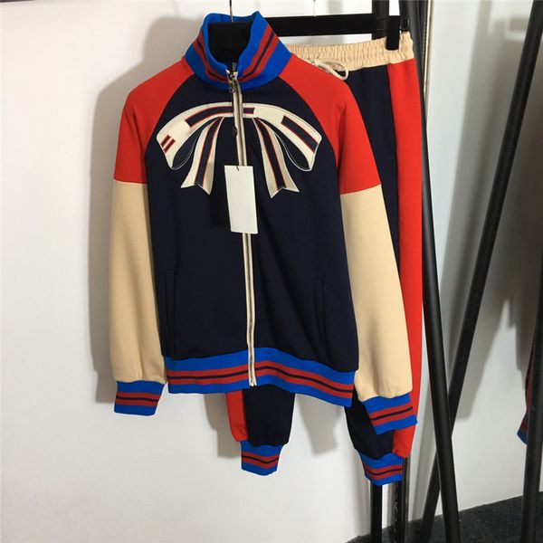 casual bow letter embroidery tracksuits designer back snake print color sports suit zipper stand collar jacket elastic waist pants, Gray
casual bow letter embroidery tracksuits designer back snake print color sports suit zipper stand collar jacket elastic waist pants, Gray