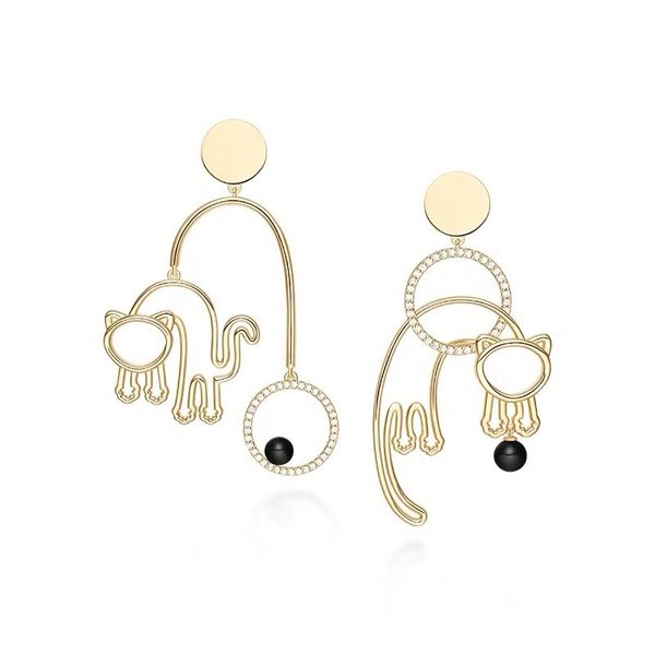 luxury brand genuine 925 sterling silver inlaid with aaaaa zircon exquisite cat earrings womens gift party accessories, Golden
luxury brand genuine 925 sterling silver inlaid with aaaaa zircon exquisite cat earrings womens gift party accessories, Golden