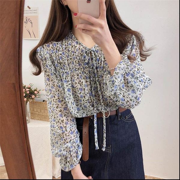 sweet chic large size casual 2021 bow gentle flare sleeves thin brief print cute floral all match stylish blouses, White
sweet chic large size casual 2021 bow gentle flare sleeves thin brief print cute floral all match stylish blouses, White