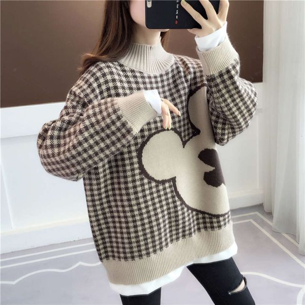 fashion autumn 2020 new sweater women's loose outer wear and winter lazy half high collar thickened base shirt foreign style luxury, White;black
fashion autumn 2020 new sweater women's loose outer wear and winter lazy half high collar thickened base shirt foreign style luxury, White;black
