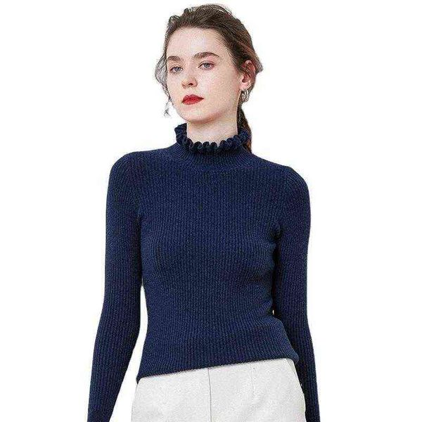 autumn and winter semi high neck slim knit women's fungus collar lotus leaf lace sleeve cashmere sweater bottomed versatile, White;black
autumn and winter semi high neck slim knit women's fungus collar lotus leaf lace sleeve cashmere sweater bottomed versatile, White;black