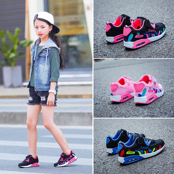 girls sneakers spring and autumn fashion air cushion shoes mesh breathable large and medium girls shoes leather casual shoes, Black;red
girls sneakers spring and autumn fashion air cushion shoes mesh breathable large and medium girls shoes leather casual shoes, Black;red