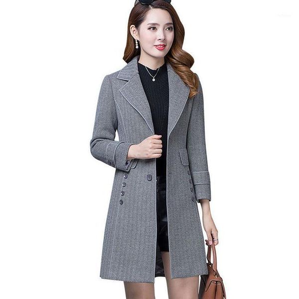 women's wool & blends 2021 fashion mid-length thicken padded woolen coat autumn winter slim add cotton warm jacket plus size kw1062, Black
women's wool & blends 2021 fashion mid-length thicken padded woolen coat autumn winter slim add cotton warm jacket plus size kw1062, Black