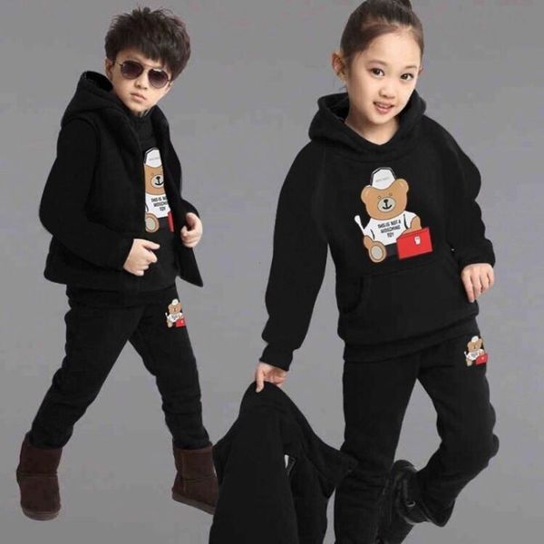 casual thick warm clothing set 3 pcs boy girls toddler 3-13 years sweatshirt +pants+vest cartoon bear winter children outfits, White
casual thick warm clothing set 3 pcs boy girls toddler 3-13 years sweatshirt +pants+vest cartoon bear winter children outfits, White