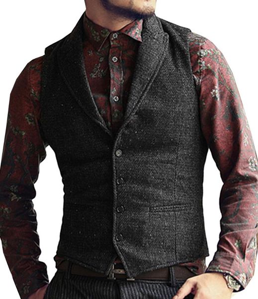 men's vests latest design mens suit vest tweed wool herringbone casual formal business waistcoat groomman for wedding, Black;white
men's vests latest design mens suit vest tweed wool herringbone casual formal business waistcoat groomman for wedding, Black;white