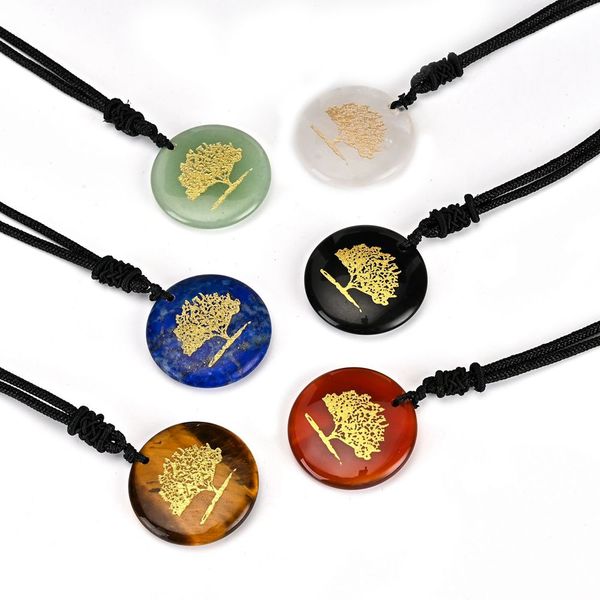 natural stone charm fashion pendant engraved european american tree of life pattern necklace amethyst rose quartz opal reiki healing crystal, Silver
natural stone charm fashion pendant engraved european american tree of life pattern necklace amethyst rose quartz opal reiki healing crystal, Silver