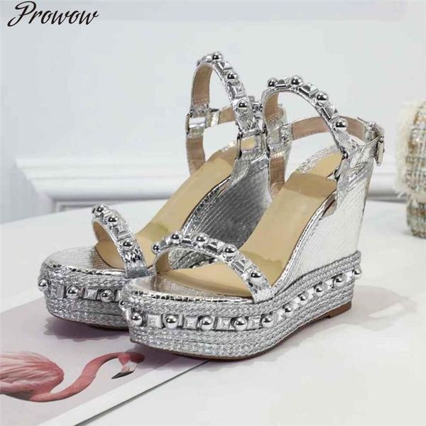 dress shoes prowow women designer fashion brand wedges for studded rivets platform wedge sandalias de verano para mujer, Black
dress shoes prowow women designer fashion brand wedges for studded rivets platform wedge sandalias de verano para mujer, Black