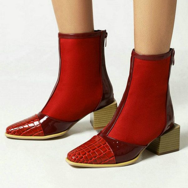 boots black blue red white women ankle comfortable square heel round toe ladies short dress back zipper women's
boots black blue red white women ankle comfortable square heel round toe ladies short dress back zipper women's
