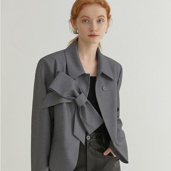women's suits & blazers autumn casual short suit jacket three-dimensional bow decoration office elegant blouse lapel original design se, White;black
women's suits & blazers autumn casual short suit jacket three-dimensional bow decoration office elegant blouse lapel original design se, White;black