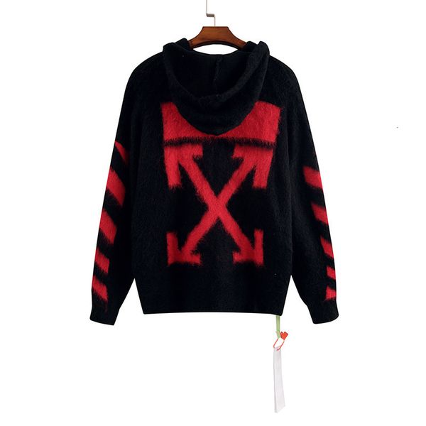 correct version autumn and winter new fashion br off style red arrow hooded sweater men's women's sweater cardigan jacket, White;black
correct version autumn and winter new fashion br off style red arrow hooded sweater men's women's sweater cardigan jacket, White;black