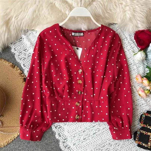 spring korean chic shirts fashion v collar long sleeved women's print casual blouse e218 210527, White
spring korean chic shirts fashion v collar long sleeved women's print casual blouse e218 210527, White