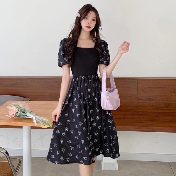 casual dresses women dress summer retro female square collar floral print puff short sleeve vestidos femme vestido de mujer, Black;gray
casual dresses women dress summer retro female square collar floral print puff short sleeve vestidos femme vestido de mujer, Black;gray