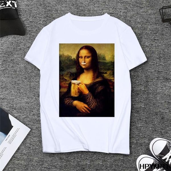 summer spoof mona lisa drink womens beer print aesthetics tshirts casual short sleeves female clothes, White
summer spoof mona lisa drink womens beer print aesthetics tshirts casual short sleeves female clothes, White