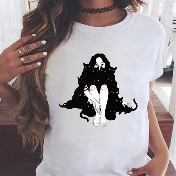 graphic cat short sleeve trend women t shirt pet style fashion cartoon summer print female clothes tees, White
graphic cat short sleeve trend women t shirt pet style fashion cartoon summer print female clothes tees, White